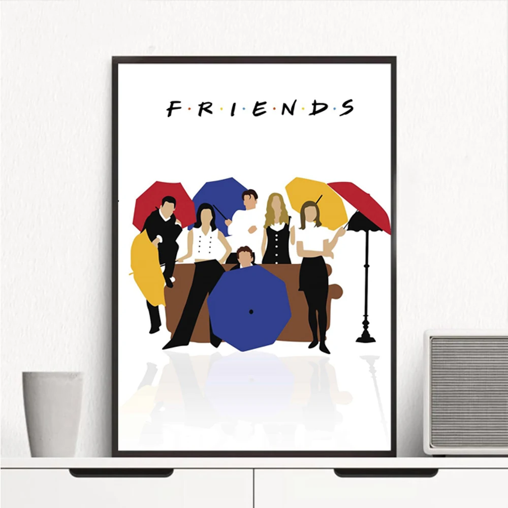

Poster Friends Umbrella Photographic Canvas Prints Picture Modular Paintings for Living Room Bedroom Wall Art Home Decor