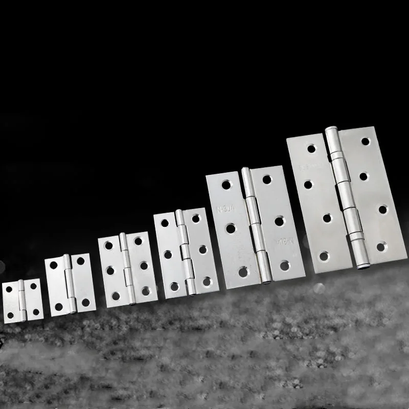 10 Pcs 1/1.5/2/2.5/3 Inch Stainless Steel Door Hinge Furniture Home Accessories Window Cabinet Jewelry Box