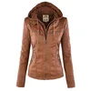 Faux Leather Jacket Women 2022 Basic Jacket Coat Female Winter Motorcycle Jacket Faux Leather PU Plus Size Hoodies Outerwear ► Photo 2/6