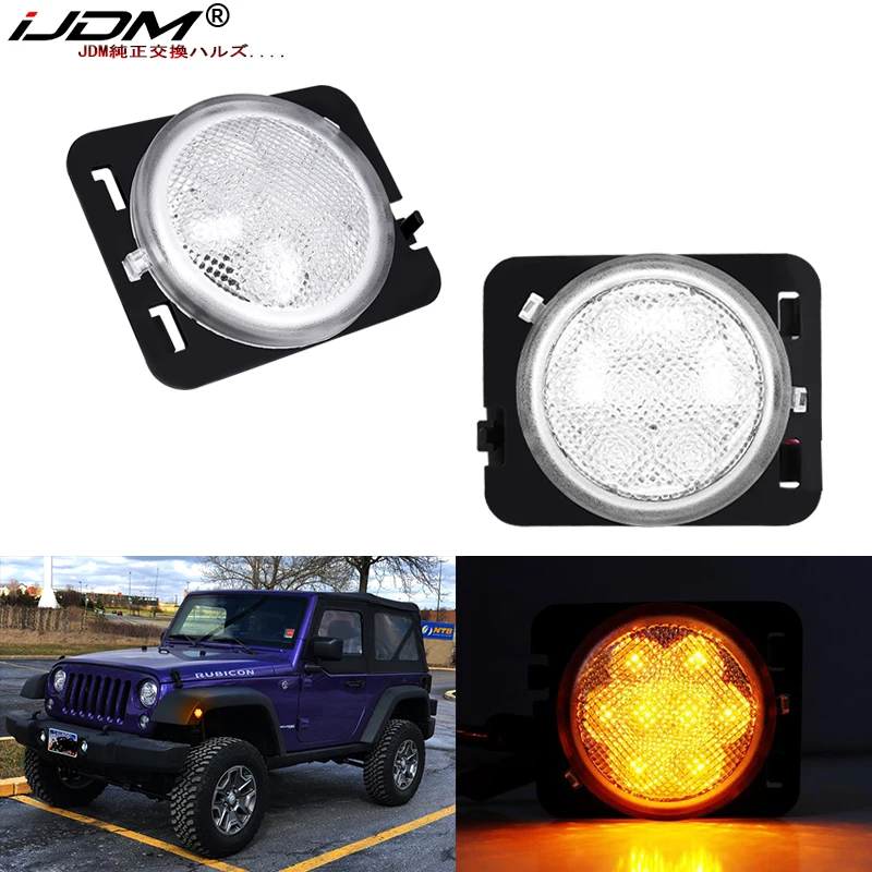 iJDMAmberYellowLEDSideMarkerLightsFenderFlareLampsFor20072017JeepWranglerJK.jpg