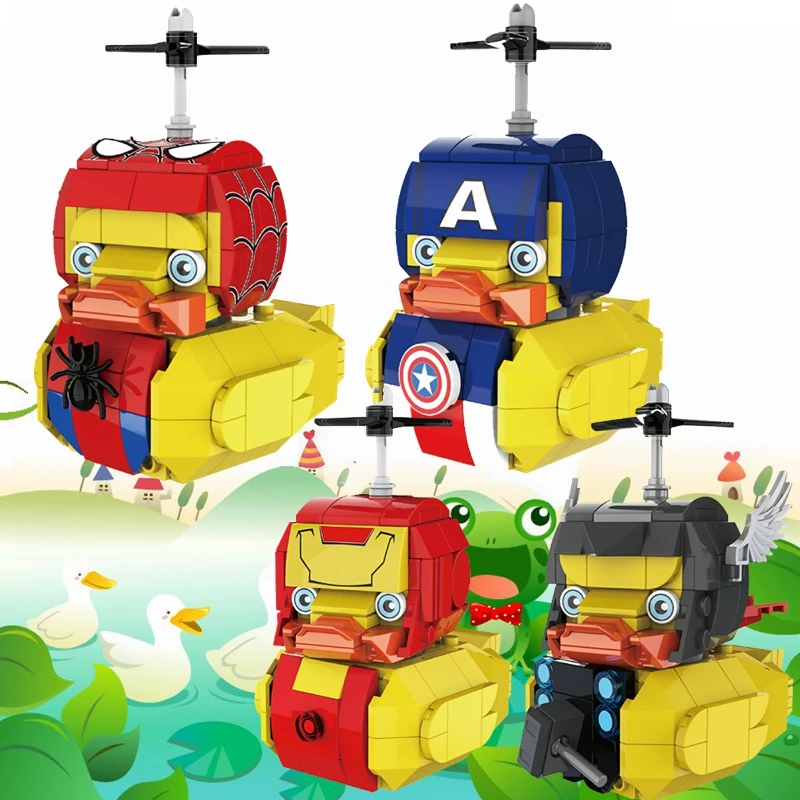 Legoing Marvel Avengers Figures Captain America Iron Man  Thor & Animals Duck Building Blocks Toys For Children Legoing