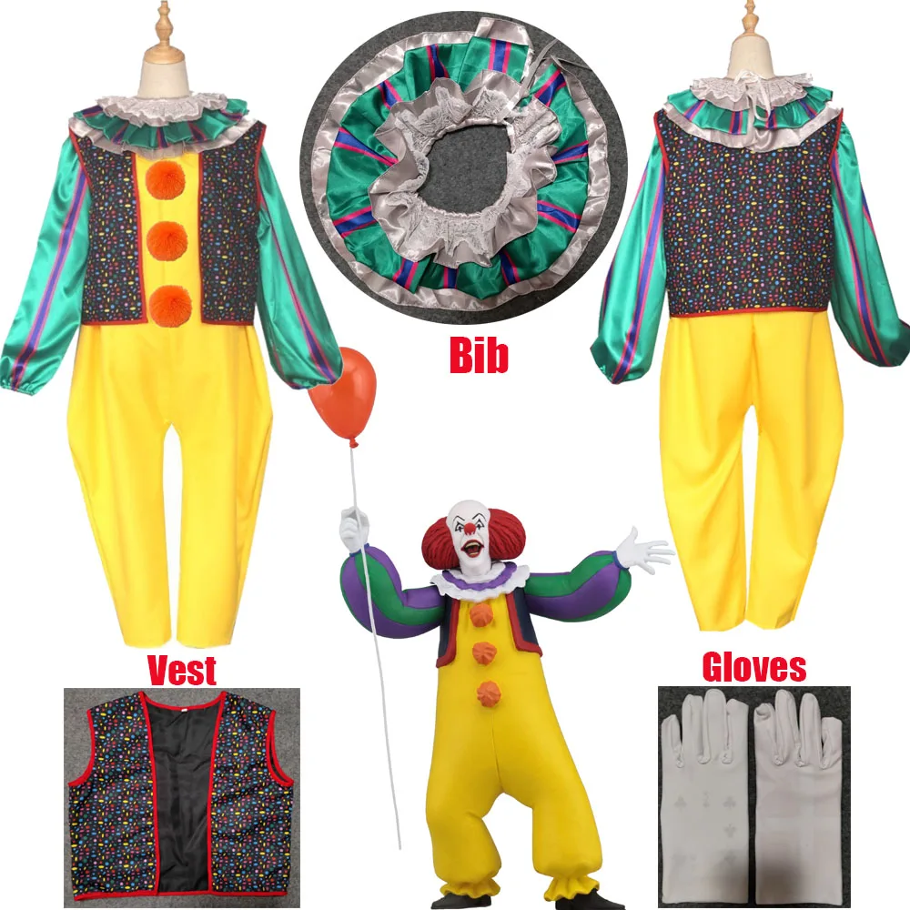 Хит! Костюм для костюмированной вечеринки Стивена Кинга It Pennywise костюм клоуна