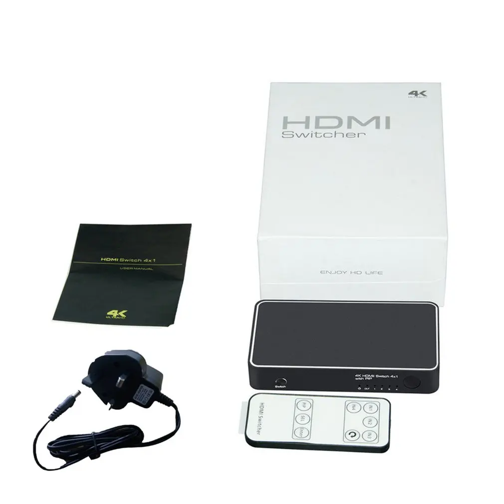 VK-401A 4K HDMI коммутатор 4X1 с PIP цифровой аудио формат 3d видео Поддержка HDMI Женский выход питания