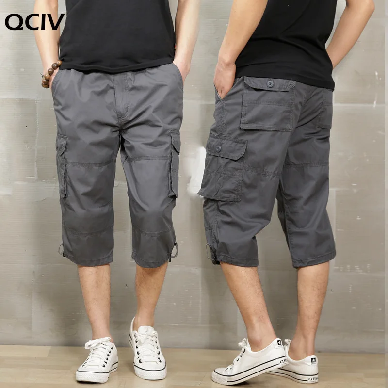 Summer Cargo Shorts Men Calf-length Pants New Casual Pants Mens Loose Outdoor Sports Cropped Trousers Plus Size Streetwear Summer Cargo Shorts Men Calf-length Pants New Casual Pants Mens Loose Outdoor Sports Cropped Trousers Plus Size Streetwear