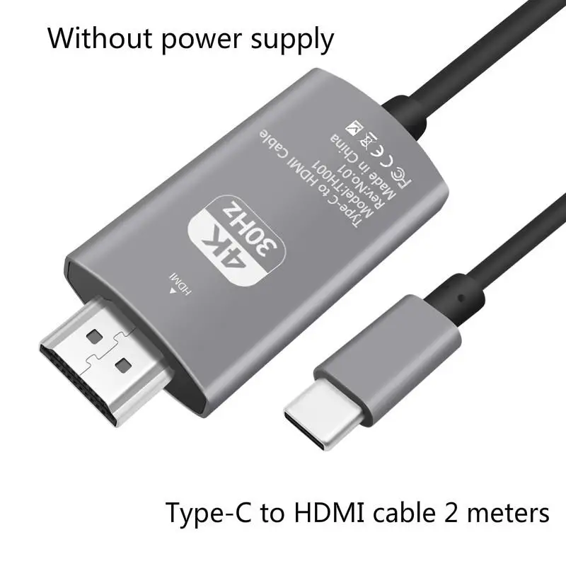 Тип Ec к Hdmi подключение ТВ Apple мобильный телефон такой же экран линии же Частотный Тип Millet линия передачи данных видео высокой четкости - Цвет: 2 meters