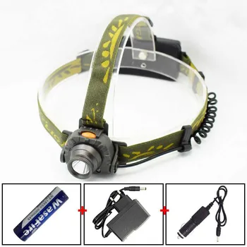

IR Sensors Led Headlamp Torch 3 Modes Motion Sensor Flashlight Rechargeable XPE-R3 LED Headlight with 18650 Battery