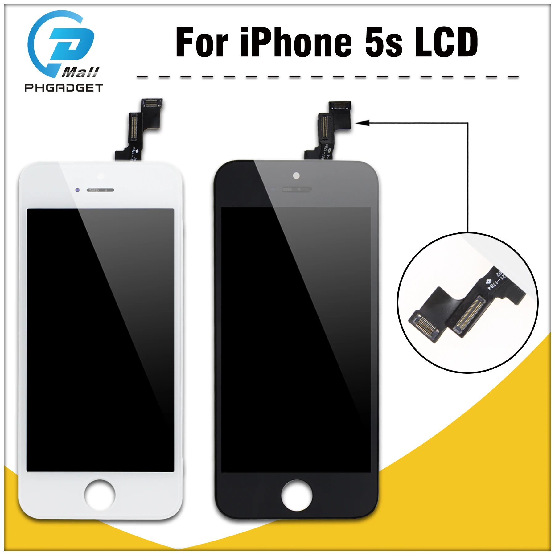 AAA++ ЖК-дисплей для iPhone 5S сенсорный экран в сборе дигитайзер Замена для iPhone 5S дисплей без битых пикселей