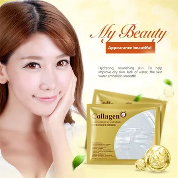 

24K Gold Collagen Face Mask Crystal Gold Collagen Facial Masks Moisturizing whitening Anti-aging Skin Care Korean mask
