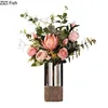 Minimalist European Transparent Glass Vase Hydroponic Flower Pots Decorative Desk Decoration Cylinder Vases Modern Home Decor 6