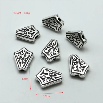 

10pcs shield shape double hole connection for jewelry making DIY handmade prayer beads bracelet necklace rosary accessories