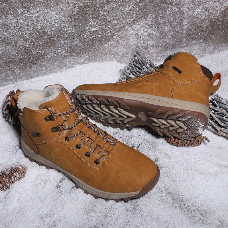

2020 Winter Men Boots Plush Super Warm Snow Boots for Men Sneakers Big Size Men Ankle Boots Outdoor Shoes