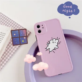 

For iphone 11 Pro Max Precise hole cute rabbit Bunny in bed fashion soft phone case for iPhone 7 7plus 8 8plus X XR XS MAX cover