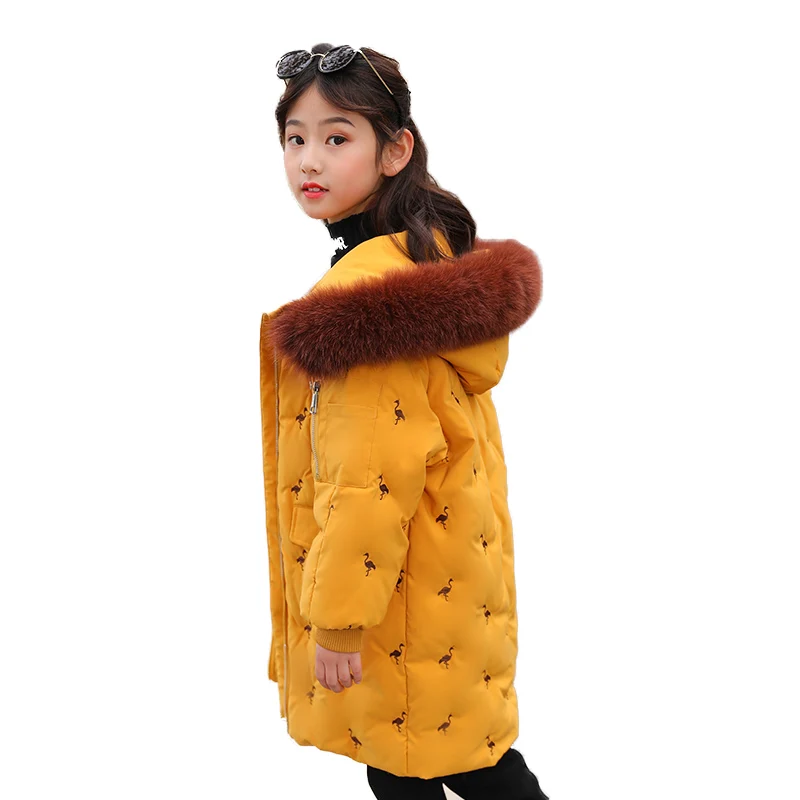 

-35 Degree Winter Children's Down jackets boys girls white duck down coats fur collar Down/parkas kids thicken down coats 5-16Y