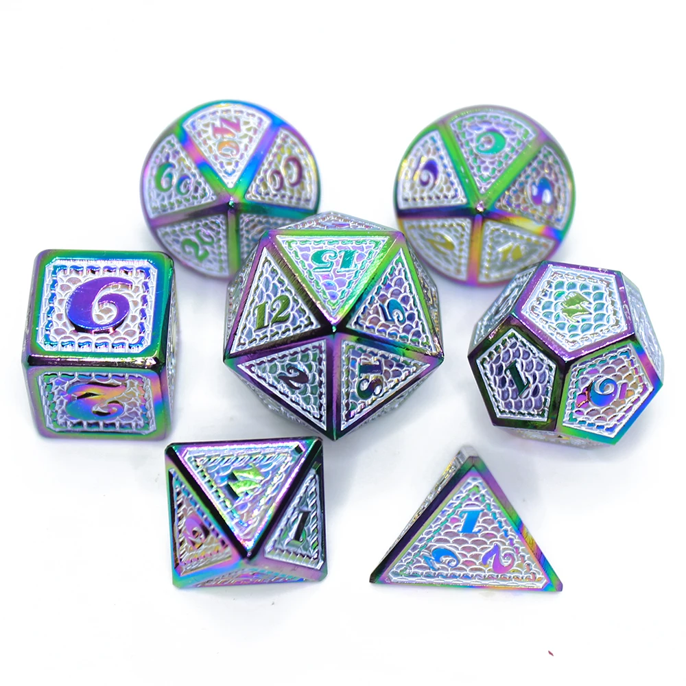 Новинка 2020 металлические кости DnD игральные для ролевой игры в комплекте стиле