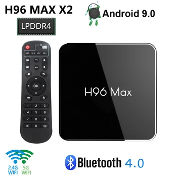 

H96 MAX X2 Android 9.0 TV Box 4GB 64GB S905X2 1080P H.265 4K Google Store Netflix Youtube Set Top Box H96 4GB 64GB Smart TV box