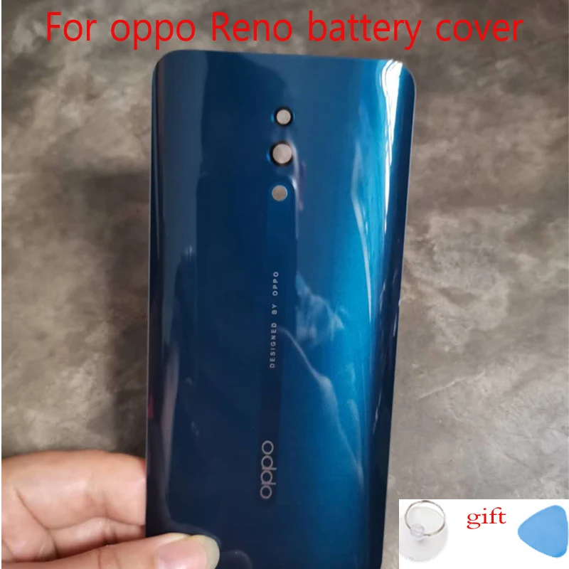 Корпус для Oppo Reno задняя крышка аккумулятора стеклянная панель запасные части