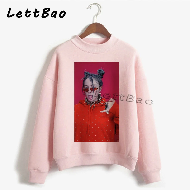 7 Billie Eilish толстовки свитер уличная Эстетическая Готическая Moletom Feminino Ullzang Harajuku на заказ Женская толстовка Femme 90s - Цвет: 7