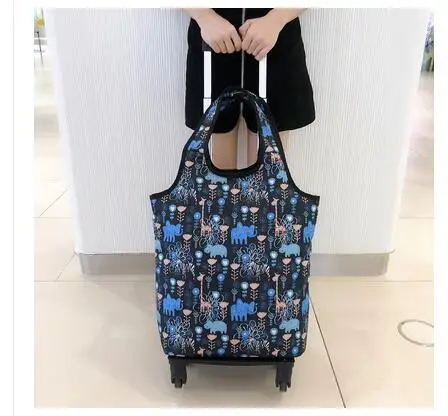 Equipaje de mano con ruedas para mujer, carrito para la compra_voghion.com