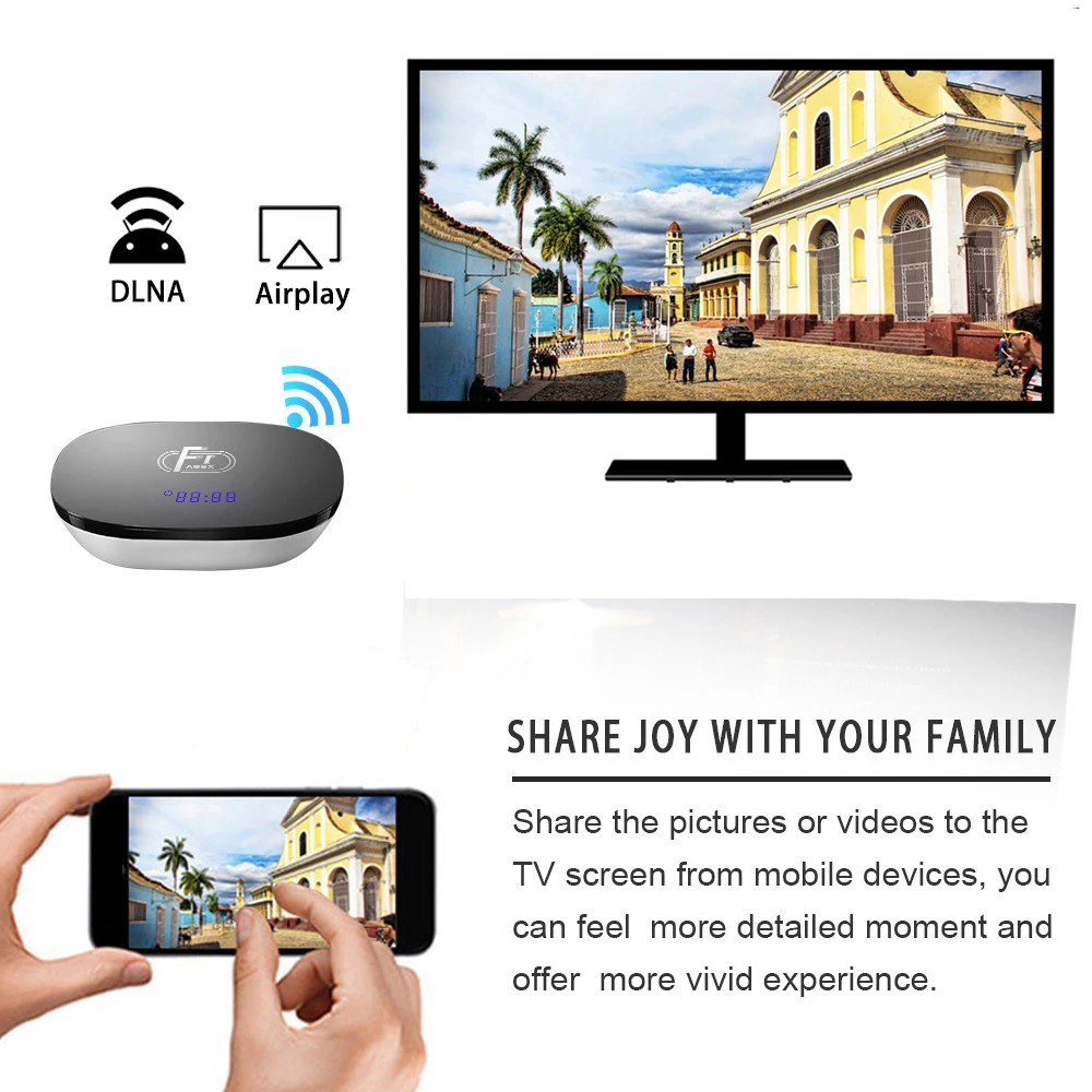  Smart TV Box Android 8.1 Video Media Player A95 F1 2GB RAM 16GB Wifi Set Top Box For Monitor With R - 4000206741797