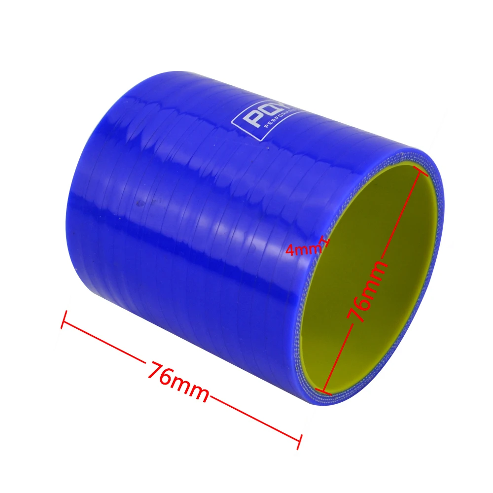 Синий и желтый "-2,5" "-3" 2,4"-2,75" 2,48-" 2,75"-" 3"-" силиконовый шланг прямой Редуктор столярная муфта - Цвет: 76mm-76mm