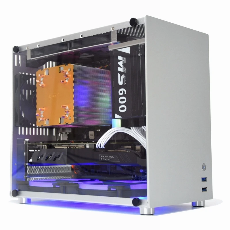 US $29.64 METALFISH S5 Aluminum Computer Case Gaming PC Chassis for microATXitx 245245CM mainboardSFX power135mm radiator mid tower