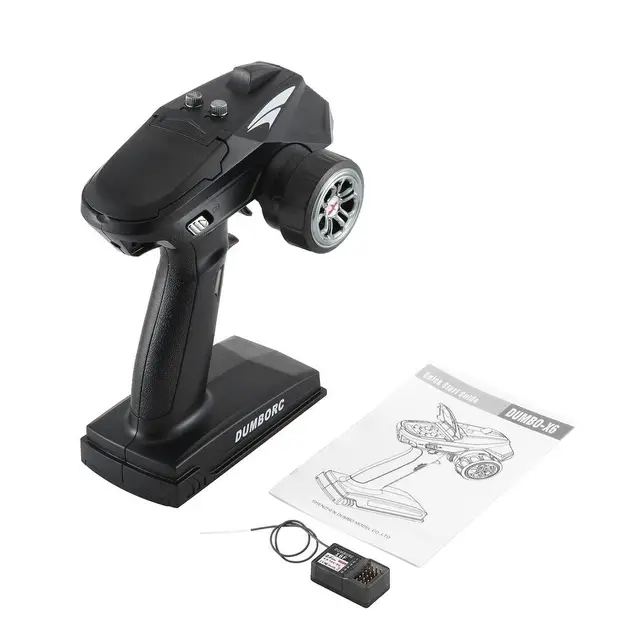 DumboRC X6 2.4G 6CH Transmitter With LED Light Receiver For 1/10 1/8 Axial SCX10 D90 Remote Control Boat