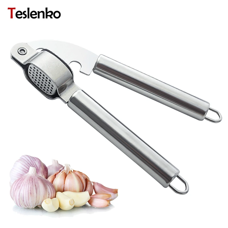 

Kitchen Garlic Presses Stainless Steel Manual Garlic Mincer Chopping Garlic Tools Curve Tools Gadgets Thickening Press Crusher