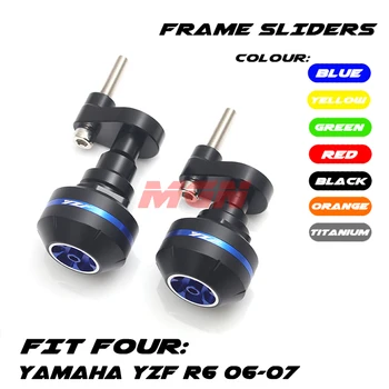 

Motorcycle CNC Crash Pad Frame Slider Protection Guard For YAMAHA YZF600 YZF 600 R6 YZFR6 YZF-R6 2006-2007 06 07