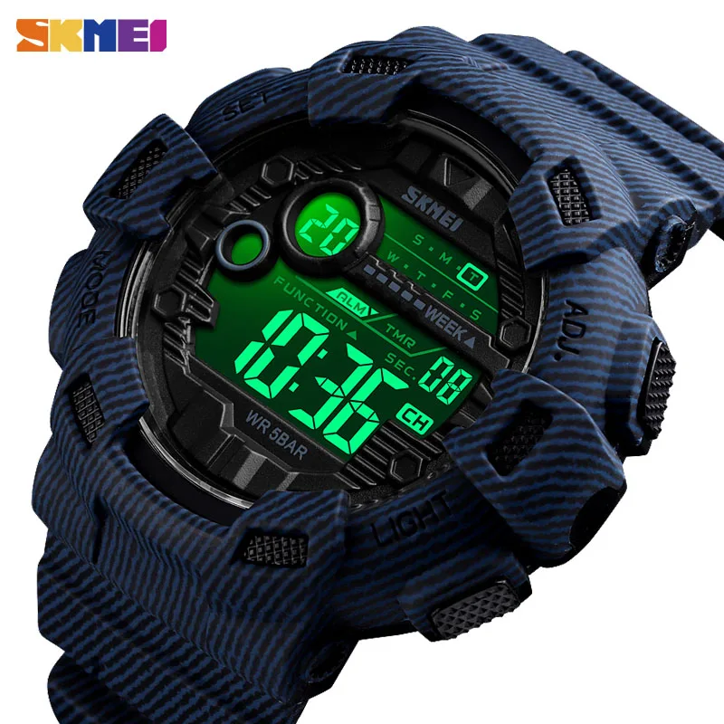 Comprar SKMEI Fashion Outdoor Sport Watch Men Alarm Clock 5Bar Waterproof Week Display Watches Digital Watch relogio masculino 1472