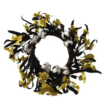 

Artificial Yellow Flowers Wreath Spring Wreath Outdoor for Front Door N58C