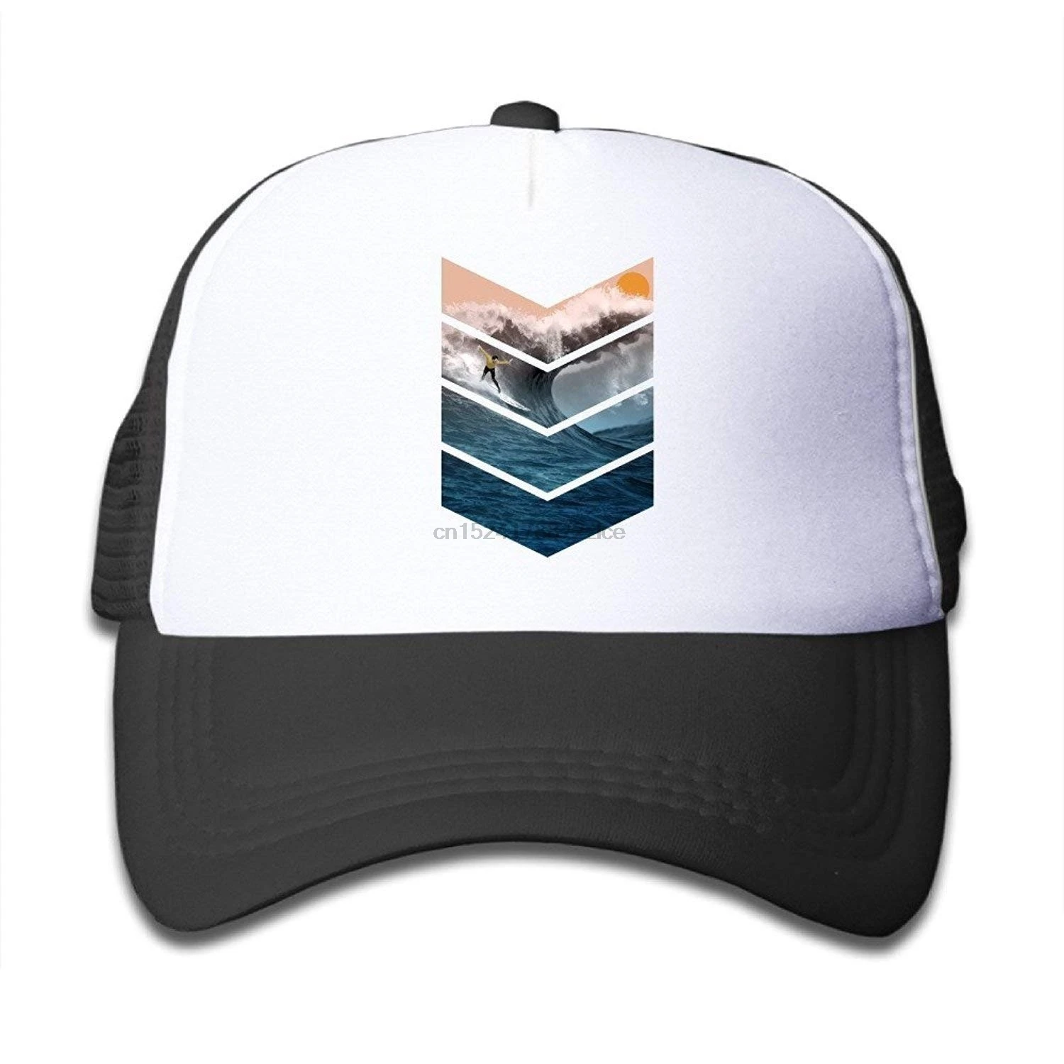 Шапка для мальчиков и девочек Sunrise Surfer Kids Trucker Flatbrim Black это для малышей