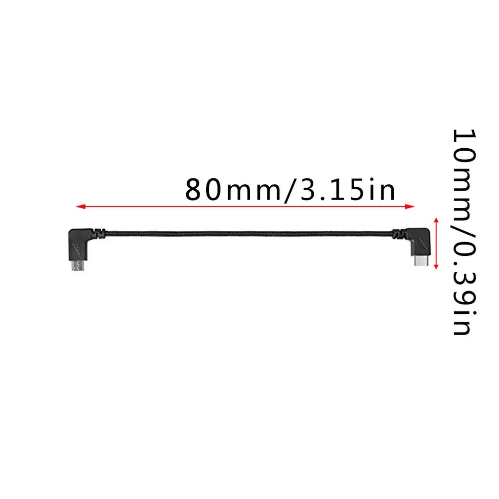 Совместимый кабель Mavic Pro 2 type C для Micro Usb Otg кабель 1Ft нейлон Braised под прямым углом Совместимость с Dji Mavic 2