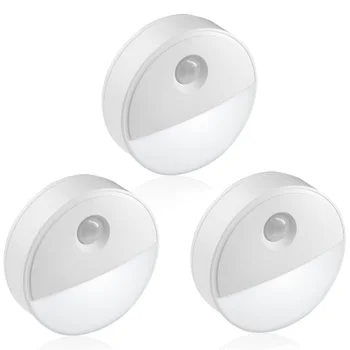

New 3Pcs PIR Motion Sensor LED Novelty Lighting Sensitive Wall Ceiling Night Light Cabinet Lamp