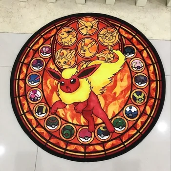 

Pokémon Jolteon Anime Manga Plush Floor Rug Carpet Room Doormat Non-slip Mat