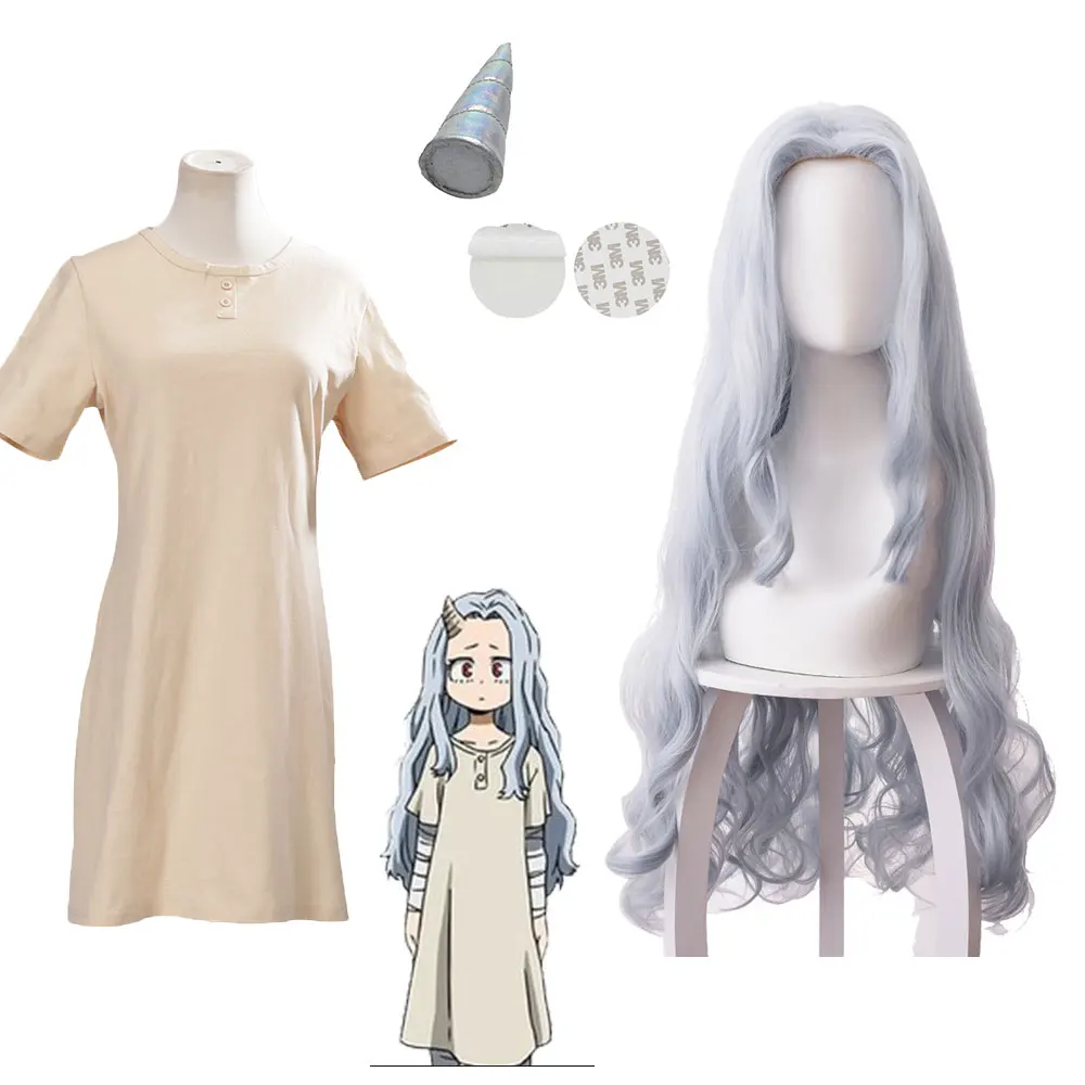 

Anime Comic My Hero Academia Cosplay Costumes Eri Cosplay Costume Long Dresses Clothes uniforms For Women Adult Suits Wigs
