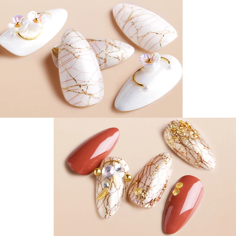 1 лист, стикеры 3D на ногти Nail Art, смешанные цвета, металлическая сетка, пряжа, серия, переводные наклейки для ногтей, для дизайна ногтей, DIY, дизайнерские украшения