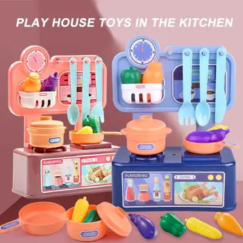 

Children's Puzzle Play House Girl Simulation Cooking Kitchen Toy Mini Tableware Develop Endurance and Concentration