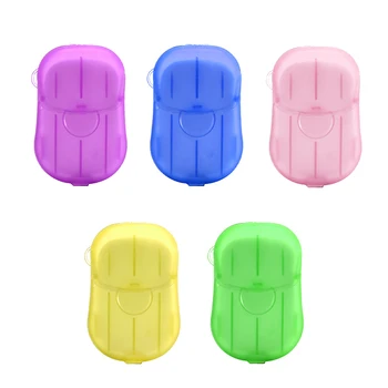 

Mini Washing Hand Bath Travel Scented Slide Sheets Foaming Box Paper Soap