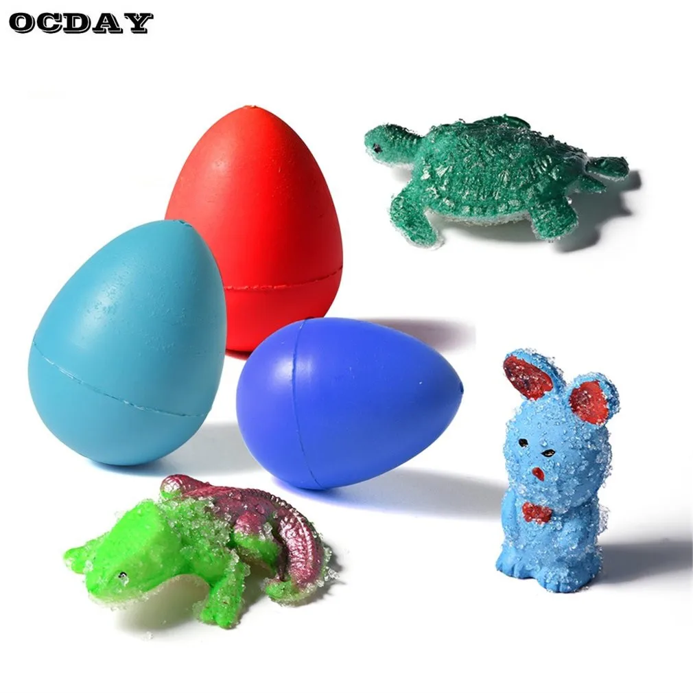 Горячие OCDAY 3 шт. динозавры яйца волшебная вода инкубация растущий красочный динозавр добавить трещин растут яйца обучения забавные