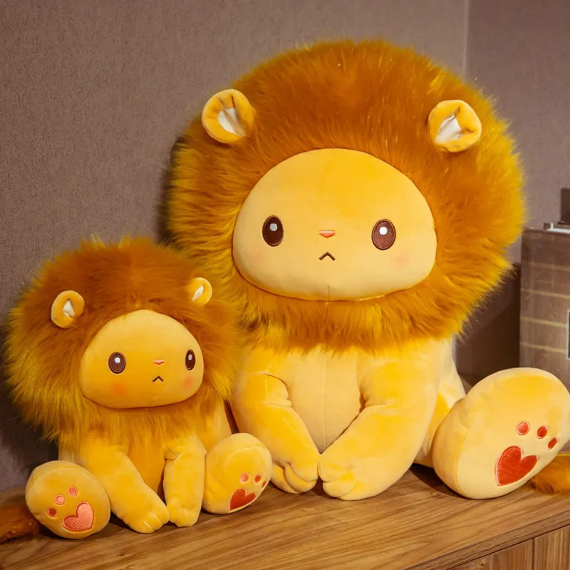 Новинка Симпатичная плюшевая игрушка Huggable в виде сидящего льва мультяшная