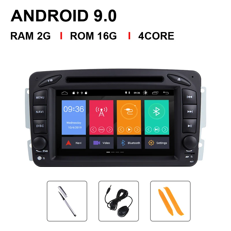 4 Core 16 ROM Ips DSP 4 Гб ram 2din Android 9 автомобильный dvd-плеер для Mercedes Benz CLK W209 W203 W463 W208 Multimeida gps Радио стерео аудио камера - Цвет: 4 Core 16 ROM