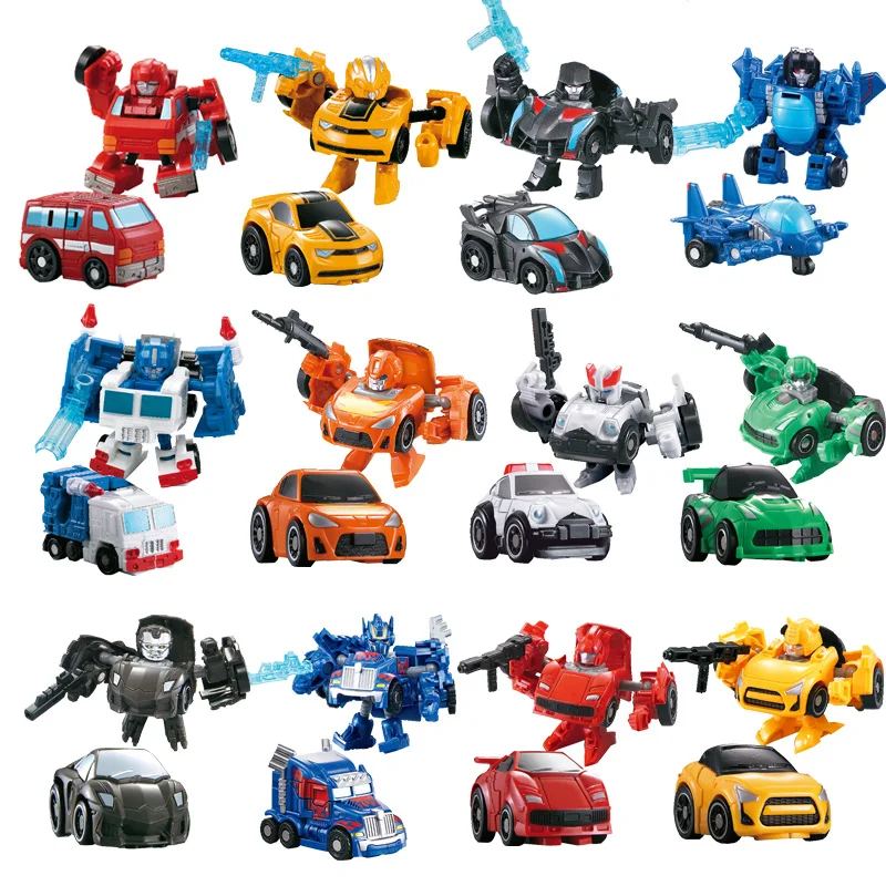

Transformation Robot 16 Assorted Mini Cars Vehicles Hunting Battle Q Car Action Figure Kids Toys Robot for Birthday Gift