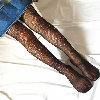 

Fashion Kids Girls Mesh Fishnet Kids Girls Pantyhose Flash Tights Pretty Shinning Girls White Black Coffee
