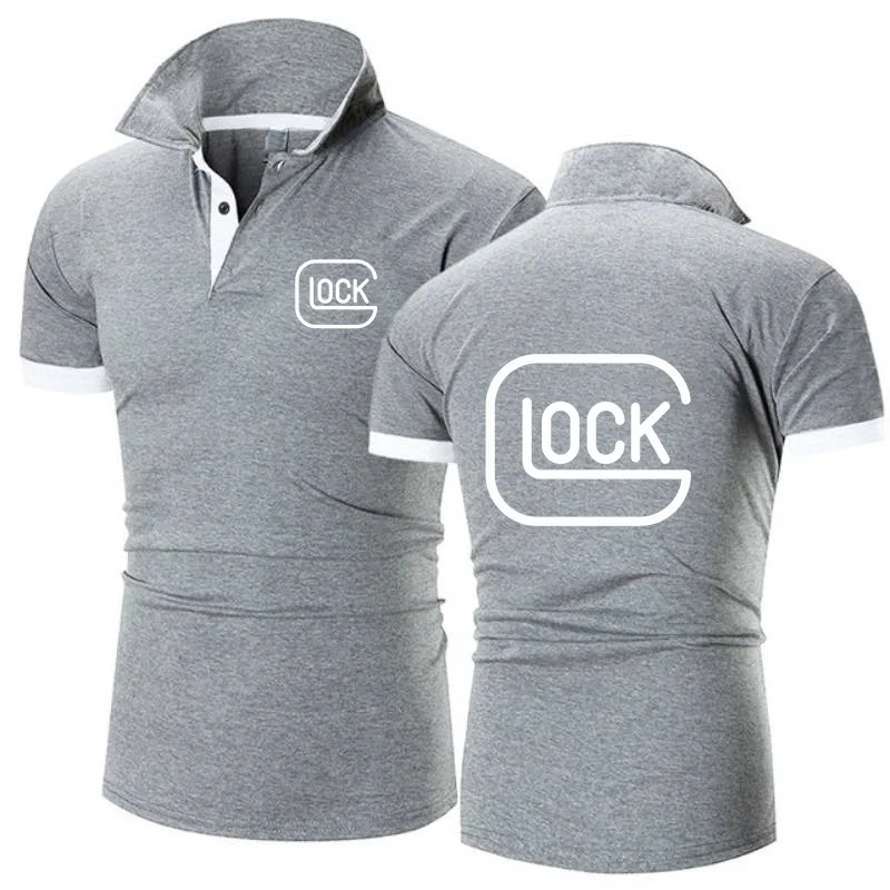 Polo Shirts Men Streetwear Glock Shooting Hunting Jungle Top Tees