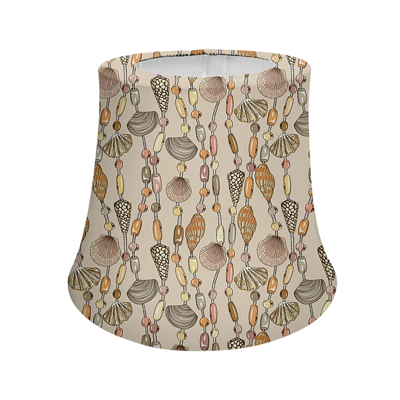 Vintage Tribal Pattern Cloth Lampshade Covers, Dust-Proof Fabric Table Lamp Cover with Spider Frame,Home Decorative Light Cover