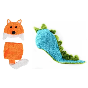 

Baby Costume Baby Photo Props Baby Knit Baby Outfits Costume Hat and Pants for 0-6 Months Baby Crochet Knitted Baby Outf