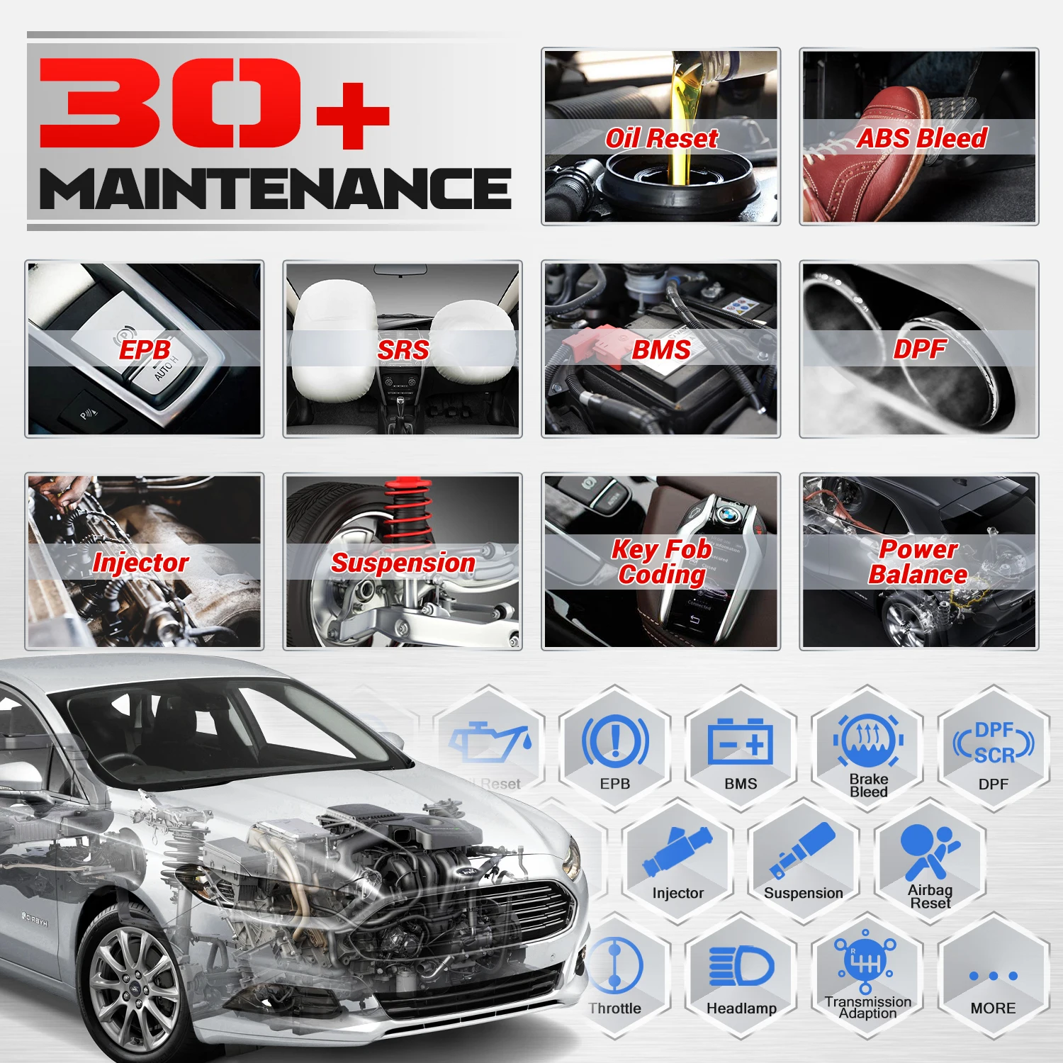 Autel-MaxiPRO MP808BT OBD2 진단 스캐너, 38 + 서비스 ECU 코딩 VAG 가이드 및 액티브 테스트 PK MP808 DS808 MP808K, 2023