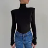 CNYISHE-monos sexys con espalda descubierta para mujer, monos de cuello alto, Tops elegantes para mujer, monos informales de una pieza para mujer, monos de invierno ► Foto 2/6