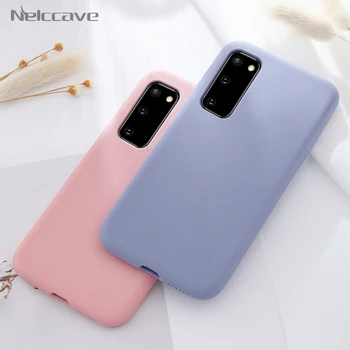 

100Pcs Liquid Silicone Case For Smasung S20 Ultra S10 Plus S9 S8 Note 10 9 8 A90 A80 A70 A60 A50 A40 A30 Candy Color Soft Cover