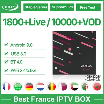 

IPTV Subscription QHDTV Belgium IPTV France Netherlands Germany Dual-band WIFI IPTV French Dutch Box Android 9.0 Leadcool Play
